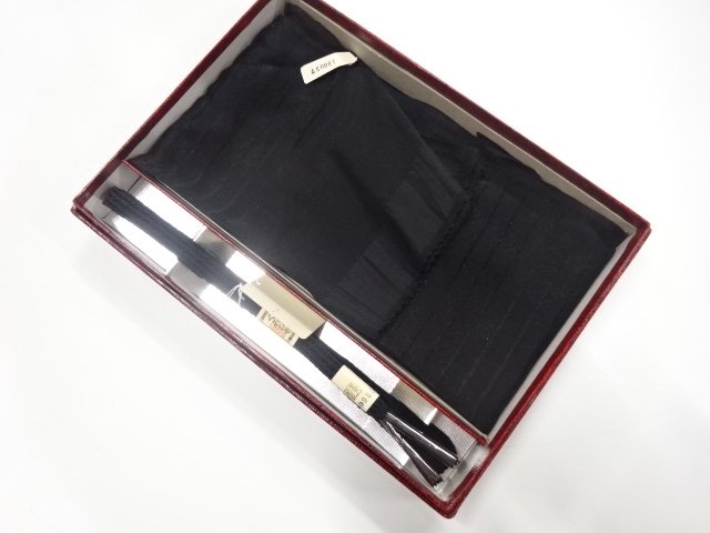 未使用品　正絹　喪服用　手組帯締め・帯揚げセット